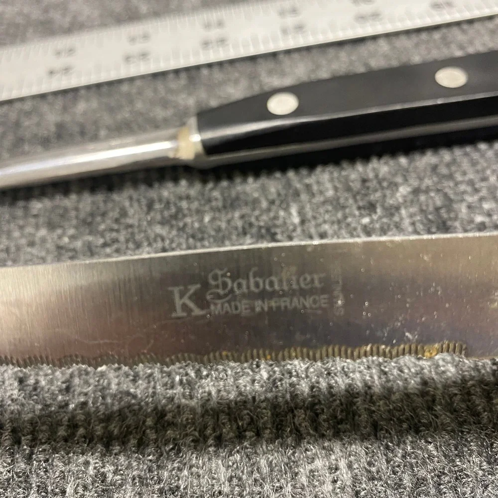 F. Dick Carving Fork Paring Knife K Sabatier Serrated Knife 3pc Set